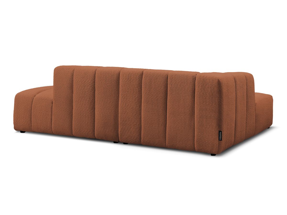 Canapé d'angle fixe modulable ANNECY tissu bouclette