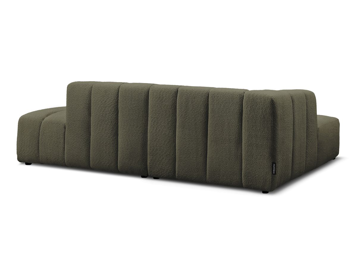 Canapé d'angle fixe modulable ANNECY tissu bouclette