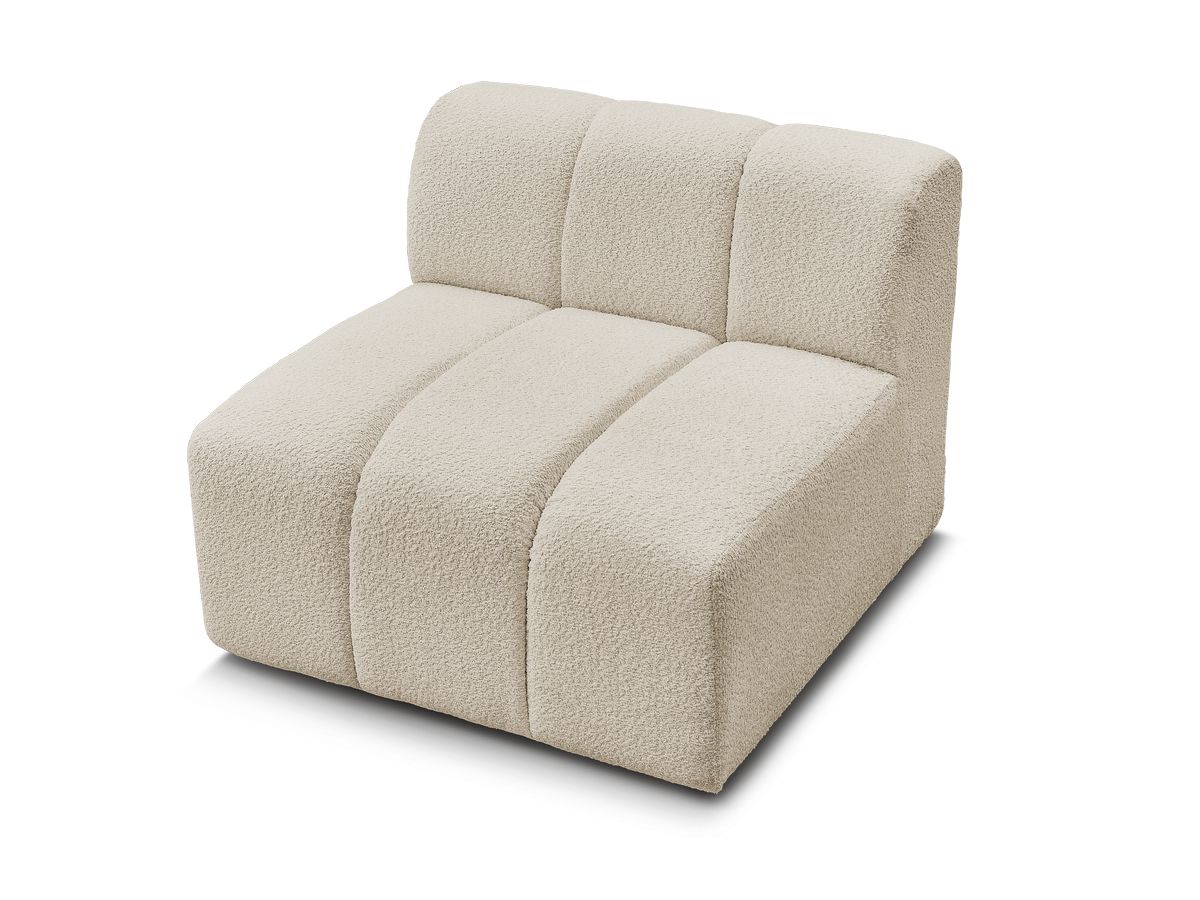 Canapé d'angle fixe EVEREST tissu chiné - Orange - Angle droit - 10 coussins