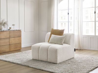 Chauffeuse 1 place pour canapé modulable ANNECY tissu bouclette