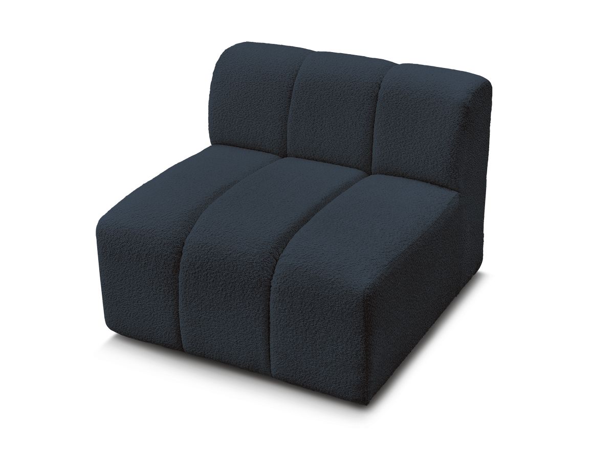 Canapé d'angle fixe EVEREST tissu chiné - Orange - Angle droit - 10 coussins
