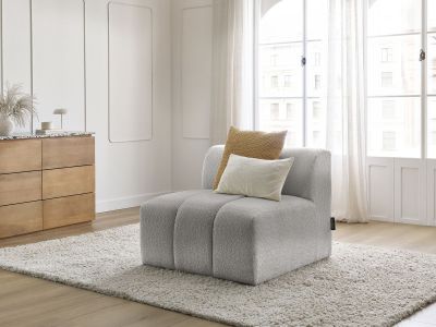 Chauffeuse 1 place pour canapé modulable ANNECY tissu bouclette