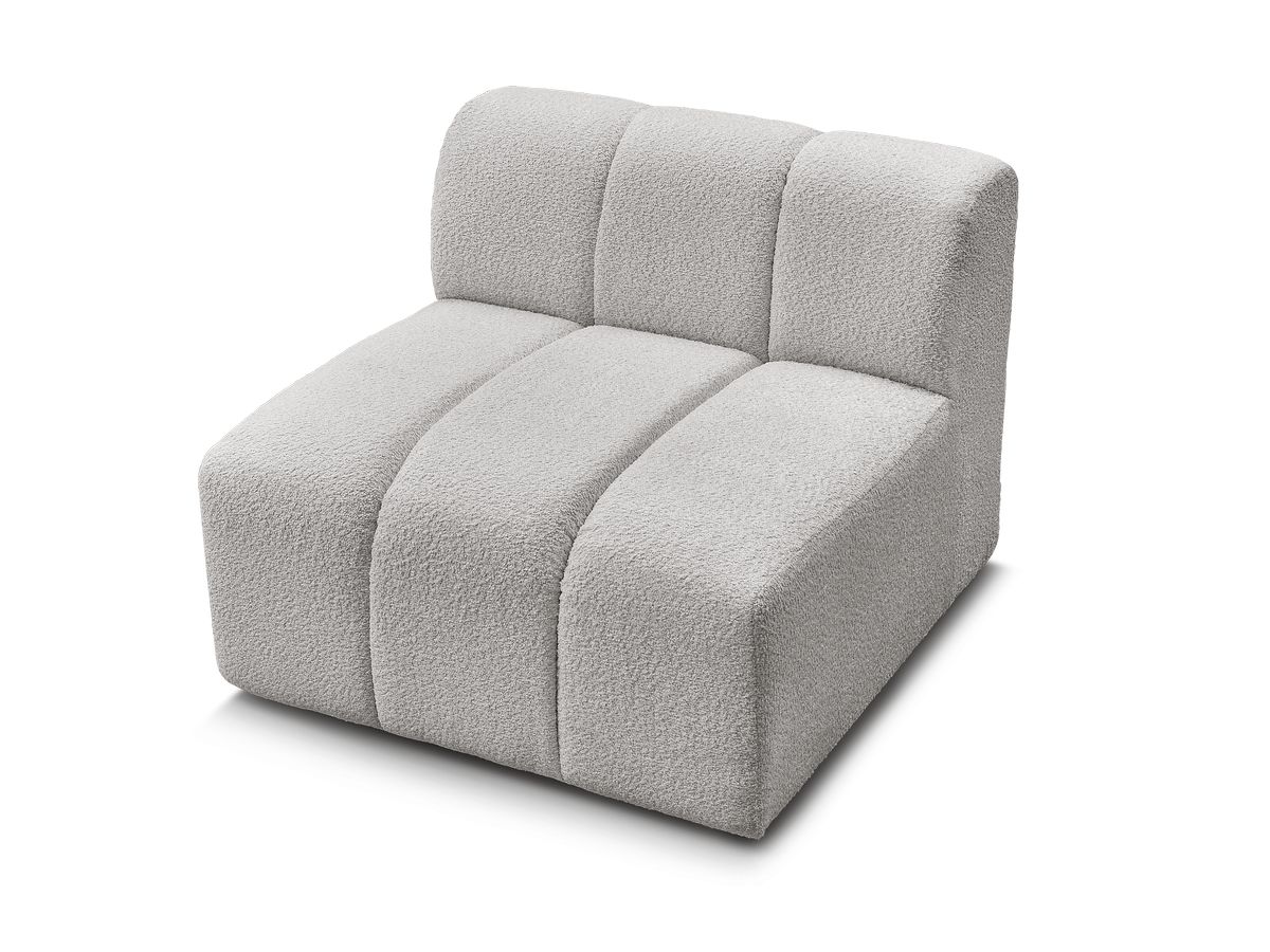 Canapé d'angle fixe EVEREST tissu chiné - Orange - Angle droit - 10 coussins
