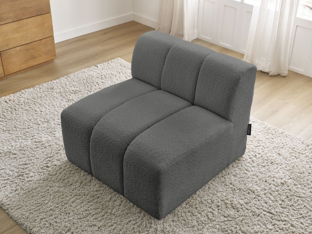 Chauffeuse 1 place pour canapé modulable ANNECY tissu bouclette