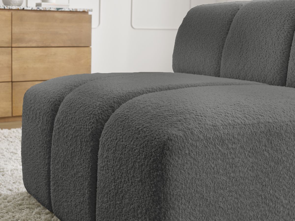 Chauffeuse 1 place pour canapé modulable ANNECY tissu bouclette