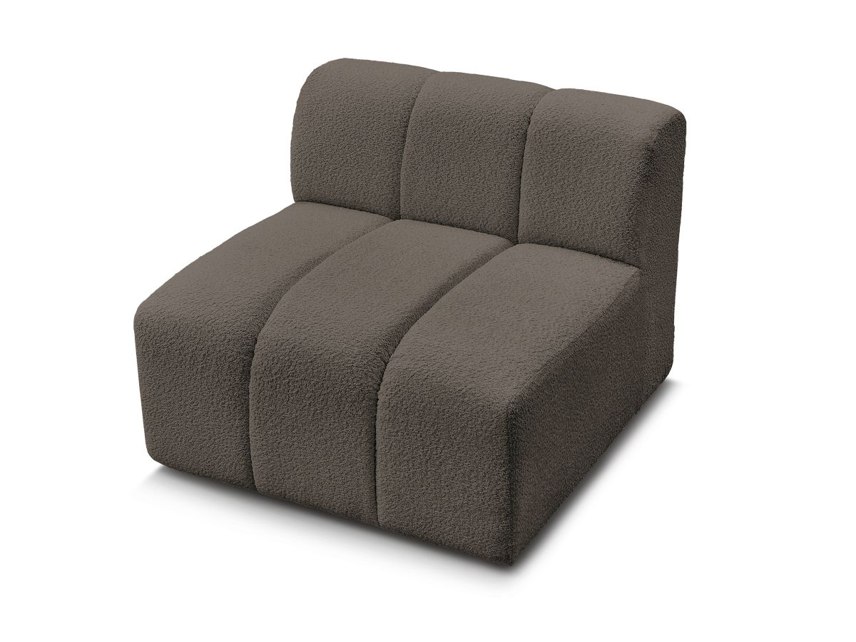 Canapé d'angle fixe EVEREST tissu chiné - Orange - Angle droit - 10 coussins