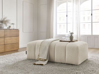 Pouf pour canapé modulable ANNECY tissu bouclette