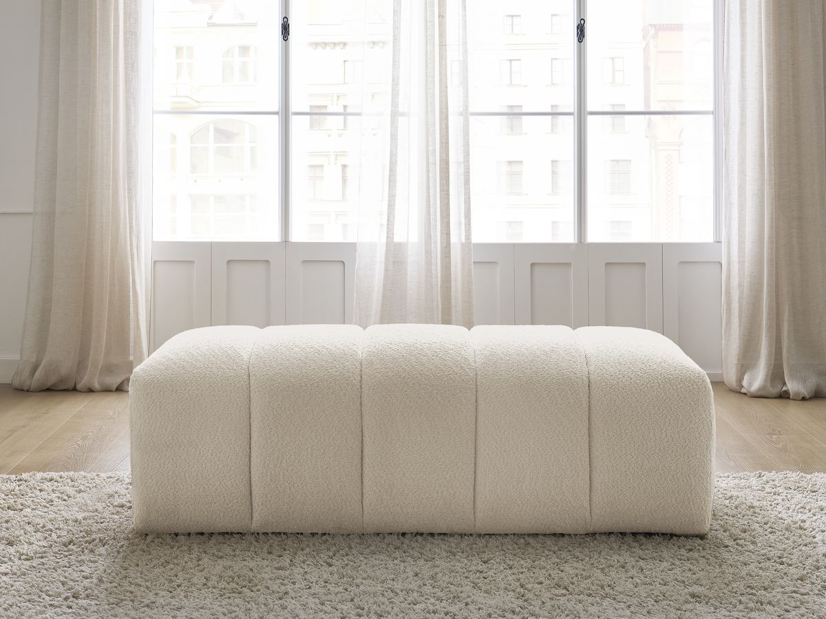 Pouf pour canapé modulable ANNECY bouclette beige — vue 5