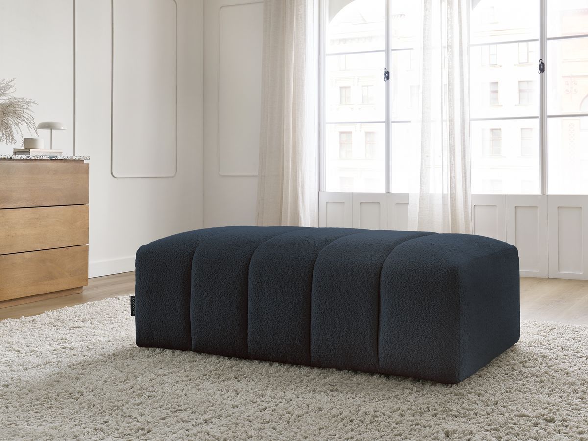 Pouf pour canapé modulable ANNECY tissu bouclette