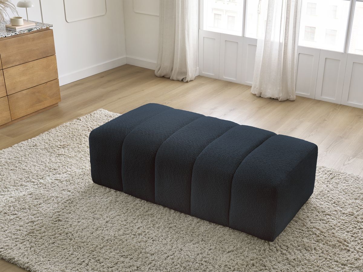 Pouf pour canapé modulable ANNECY tissu bouclette
