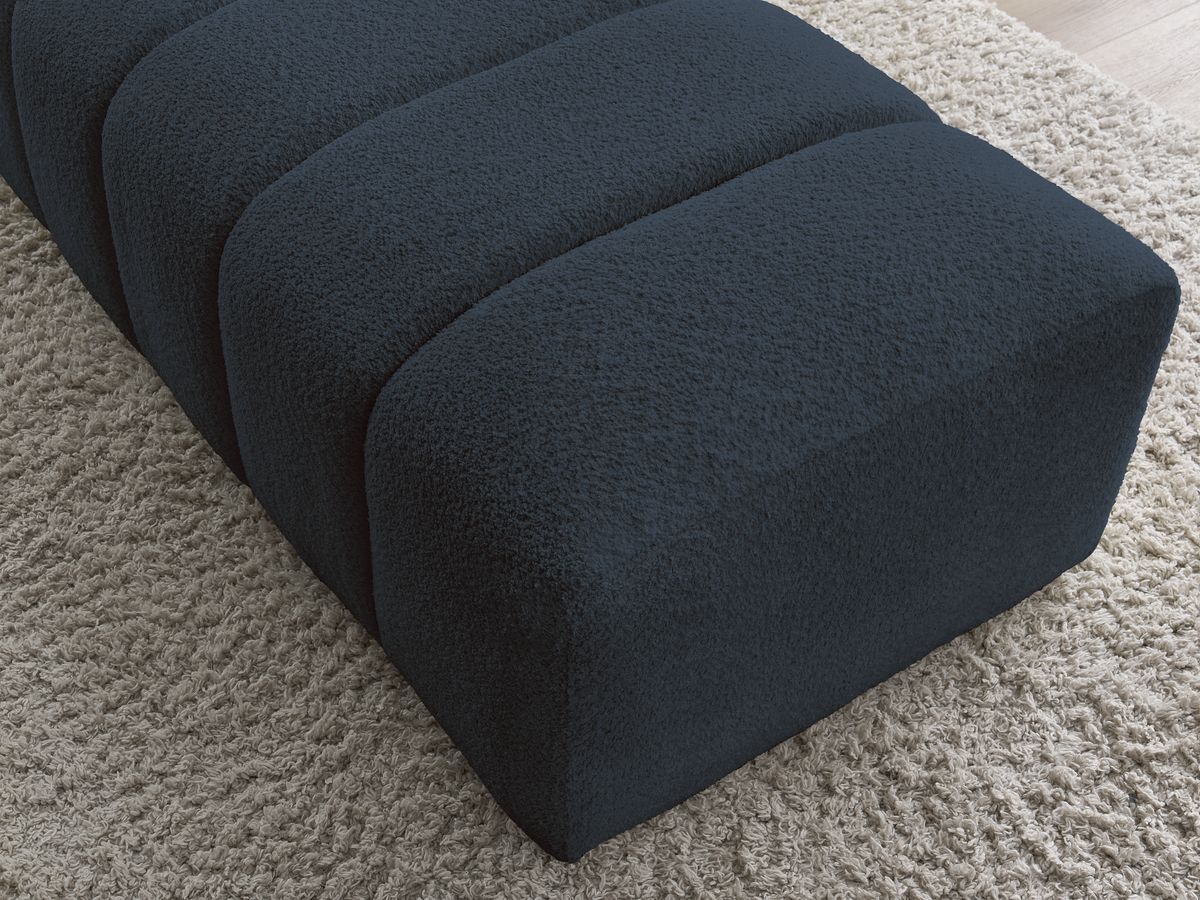 Pouf pour canapé modulable ANNECY tissu bouclette