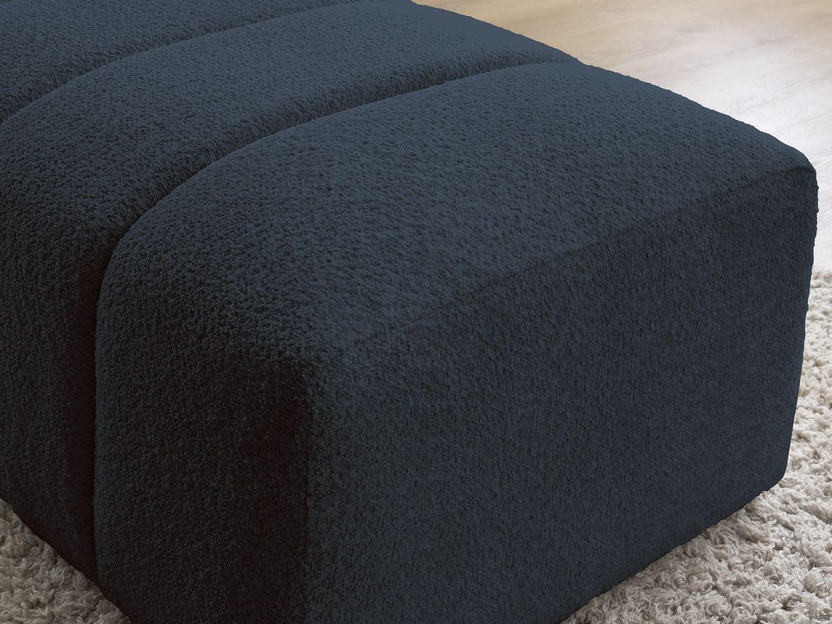 Pouf pour canapé modulable ANNECY tissu bouclette