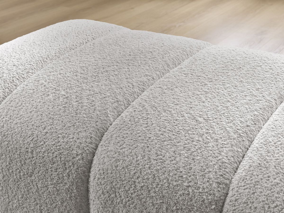 Pouf pour canapé modulable ANNECY tissu bouclette
