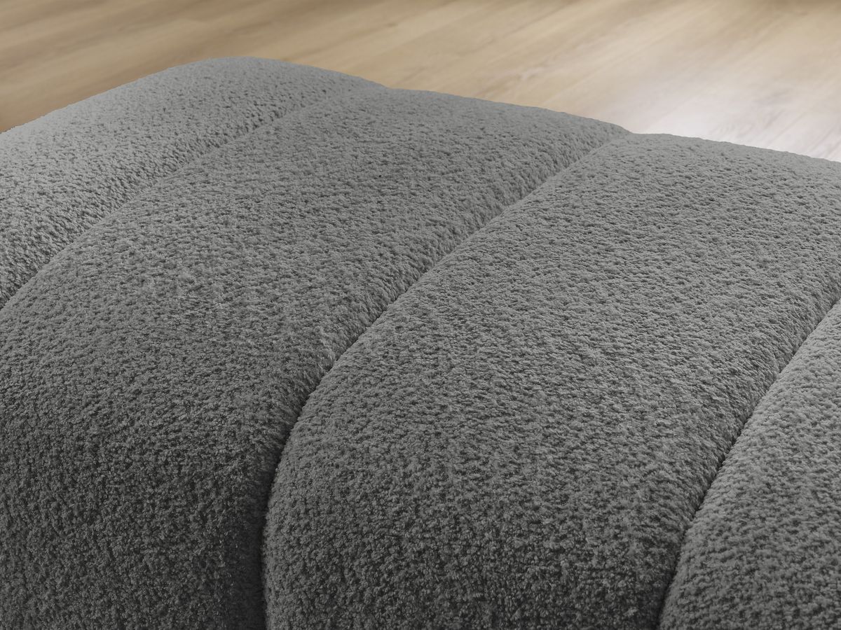 Pouf pour canapé modulable ANNECY tissu bouclette