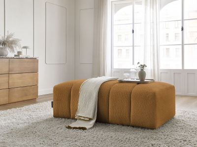 Pouf pour canapé modulable ANNECY tissu bouclette