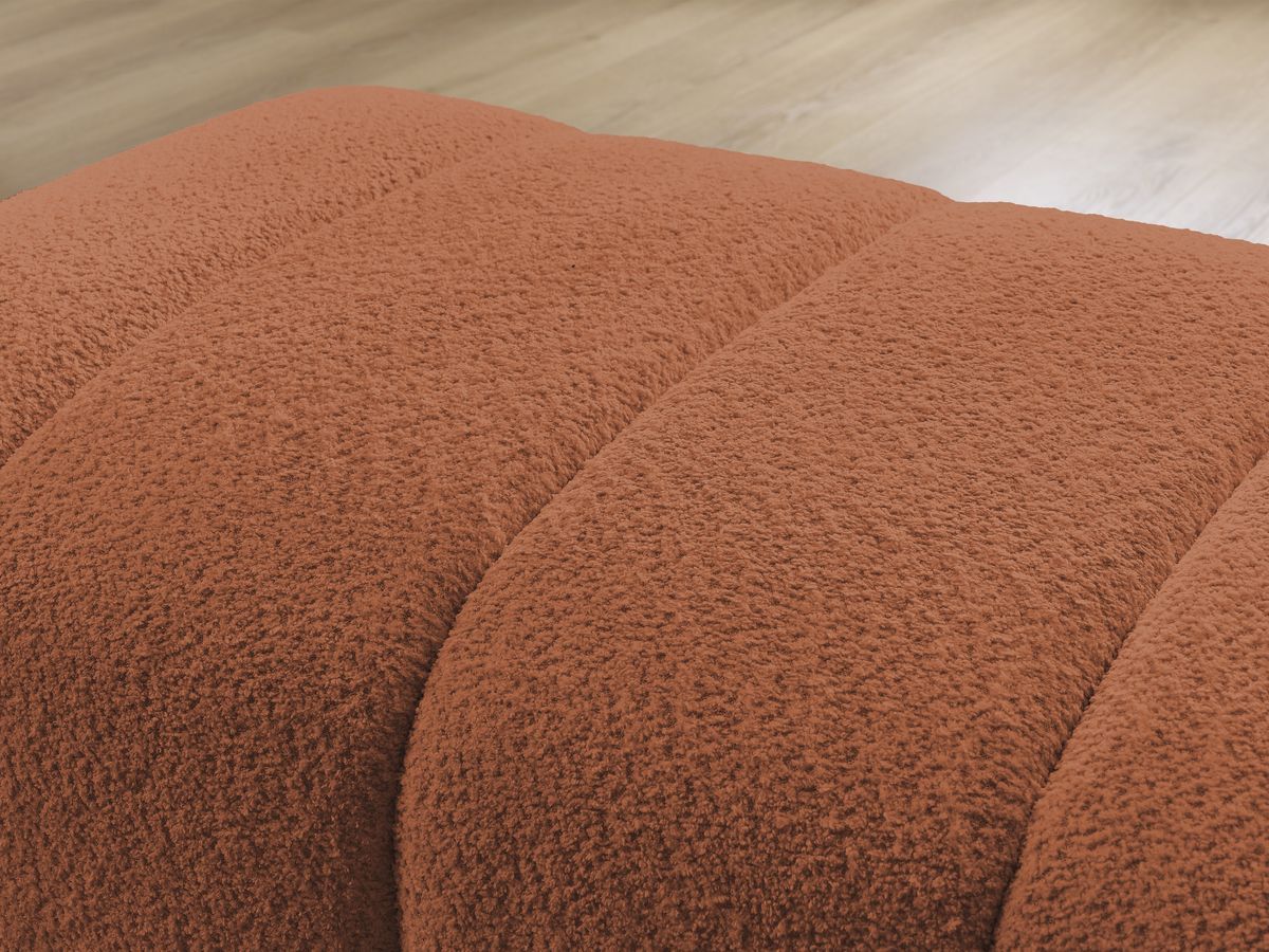 Pouf pour canapé modulable ANNECY tissu bouclette