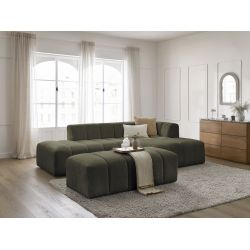 Modułowa sofa narożna z podnóżkiem ANNECY