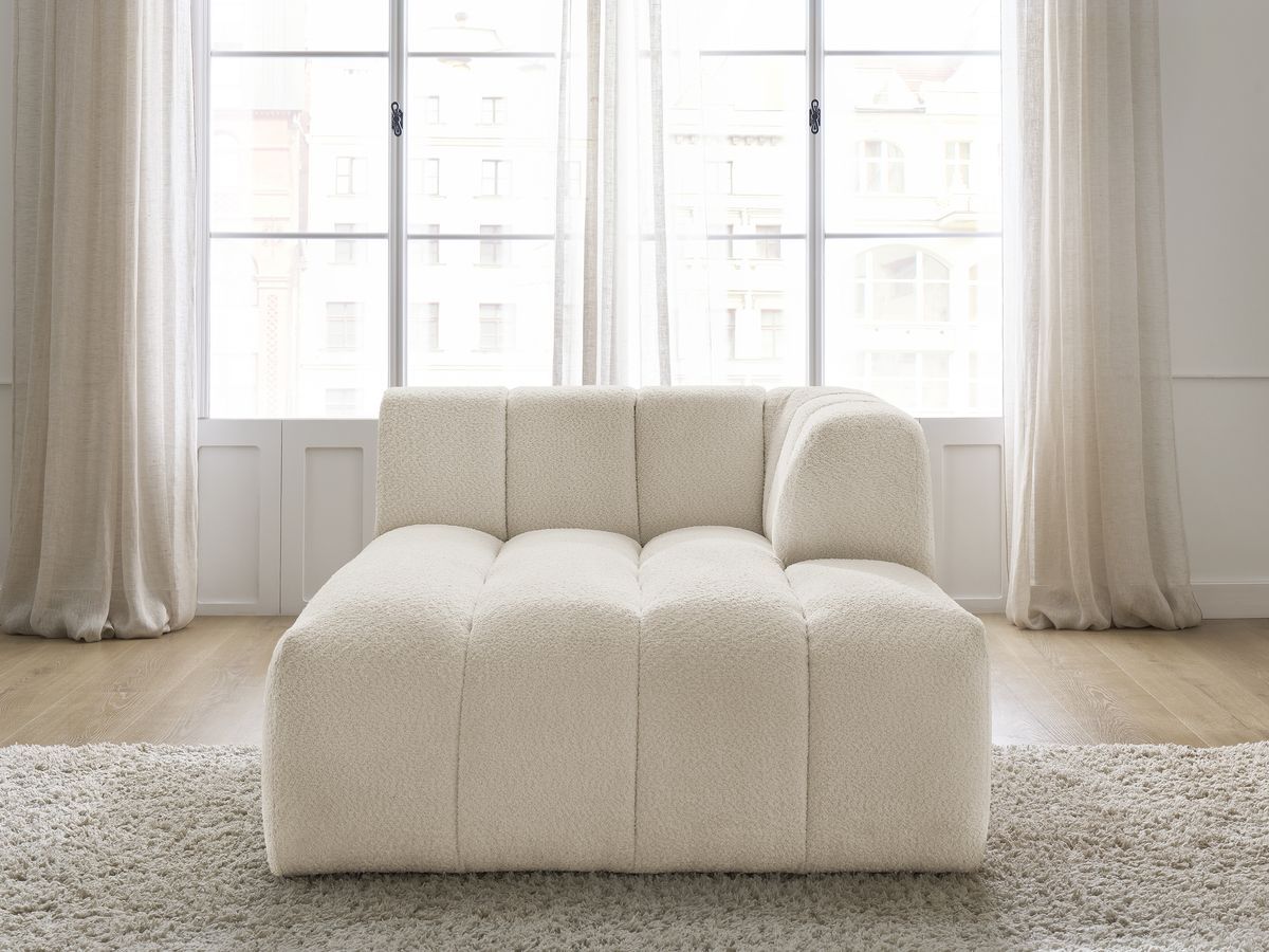 Méridienne pour canapé modulable ANNECY bouclette beige — vue 5