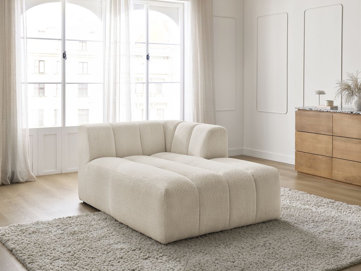 Chaise longue voor modulaire bank ANNECY badstof