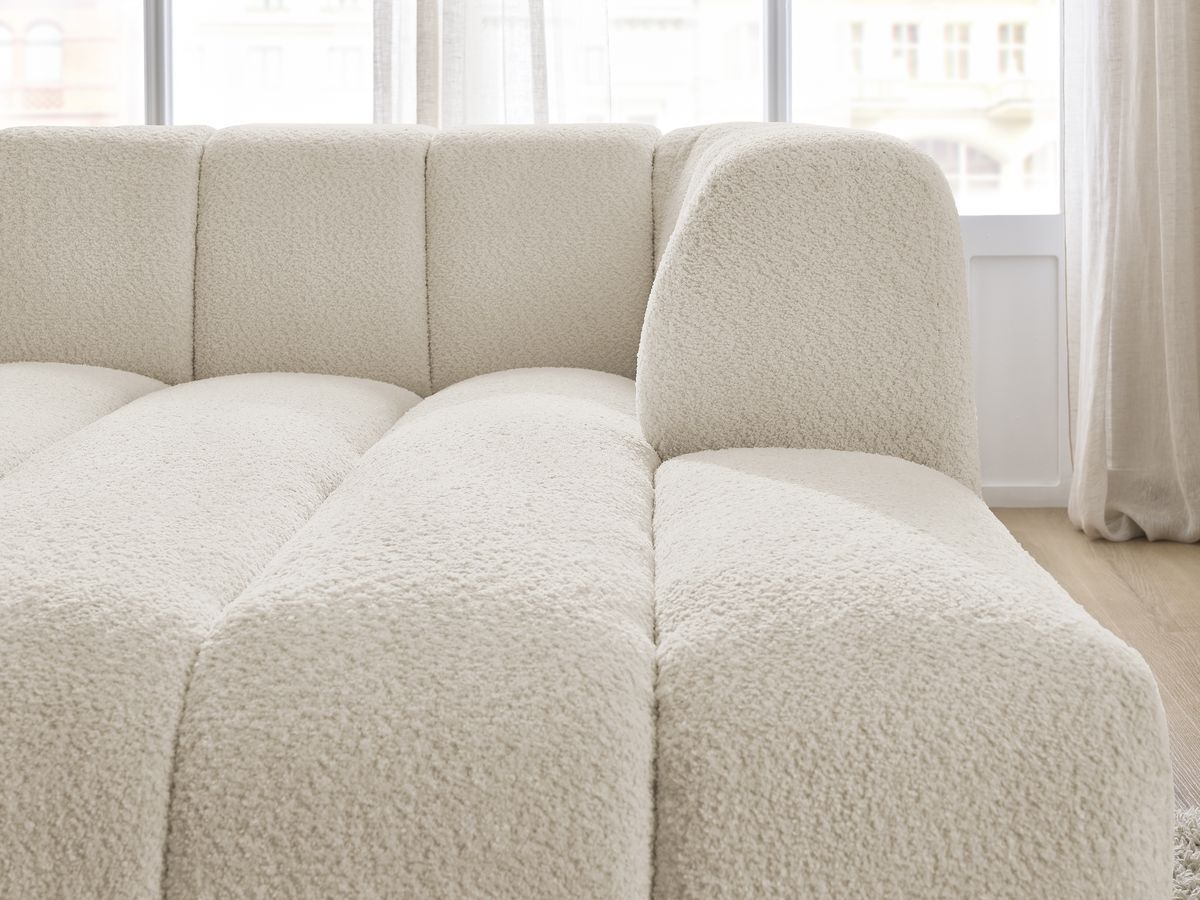 Chaise longue voor modulaire bank ANNECY badstof
