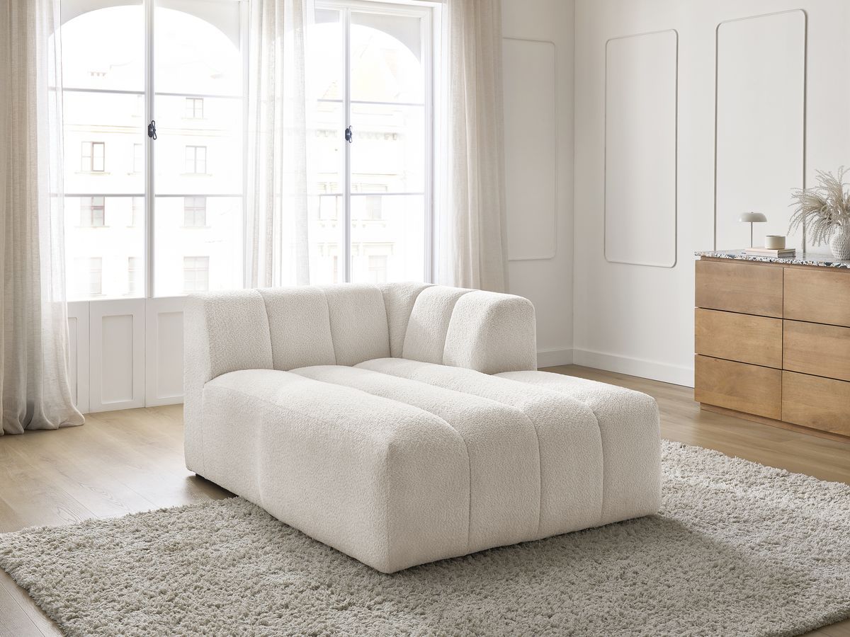 Chaise longue voor modulaire bank ANNECY badstof