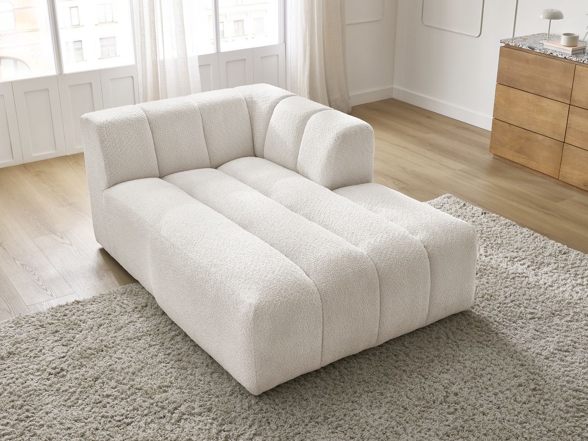Chaise longue voor modulaire bank ANNECY badstof