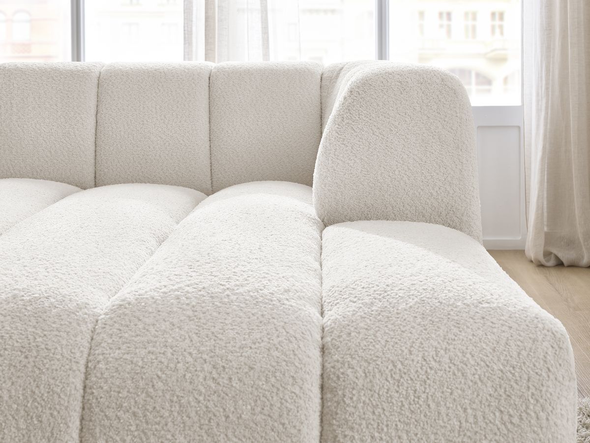 Chaise longue voor modulaire bank ANNECY badstof