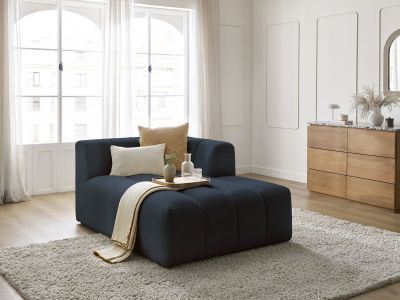 Méridienne pour canapé modulable ANNECY tissu bouclette