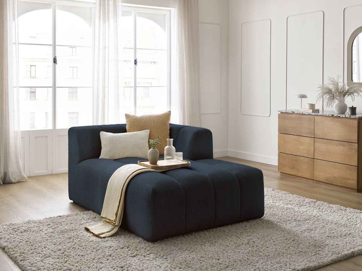 Chaise longue voor modulaire bank ANNECY badstof