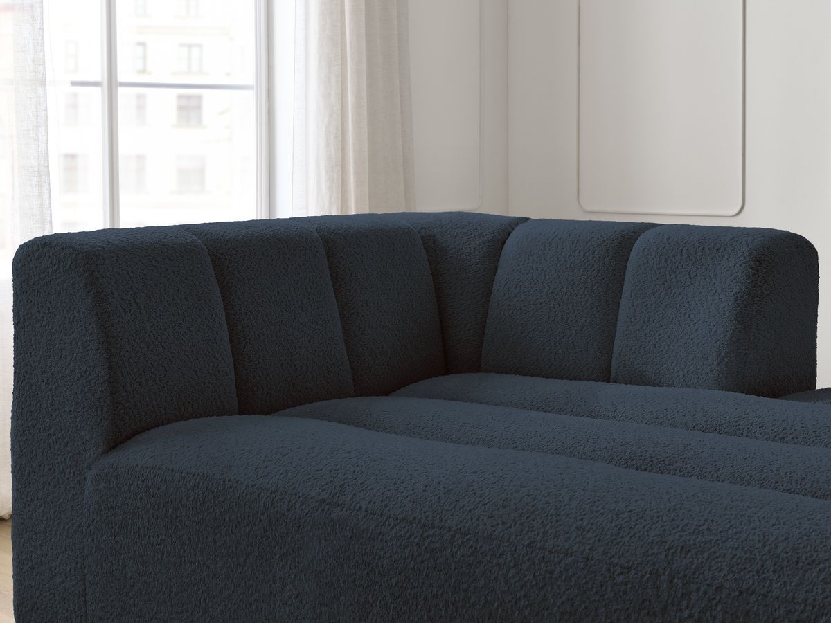 Chaise longue voor modulaire bank ANNECY badstof