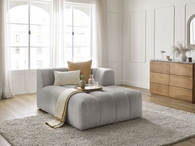 Méridienne pour canapé modulable ANNECY tissu bouclette