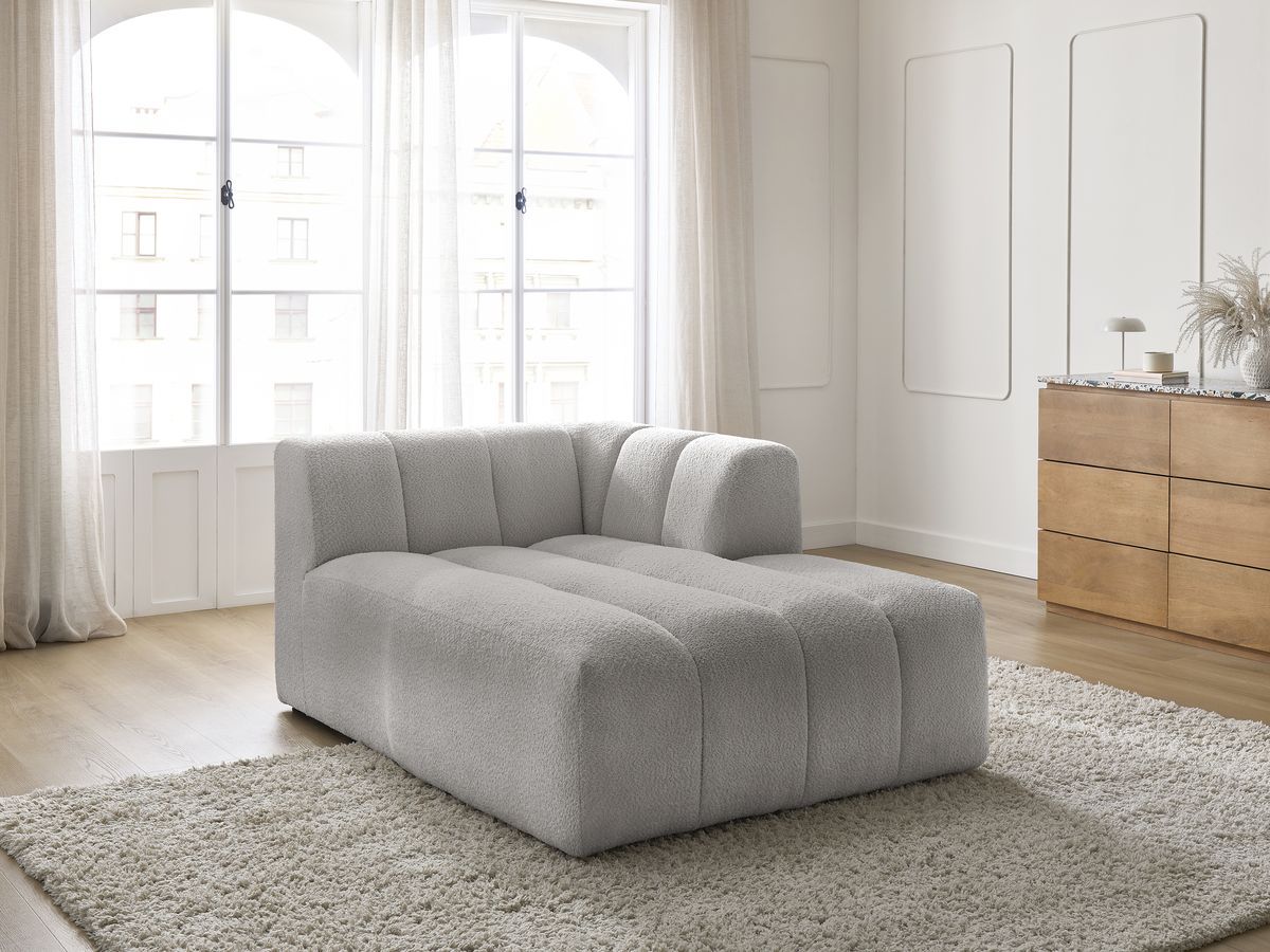 Chaise longue voor modulaire bank ANNECY badstof