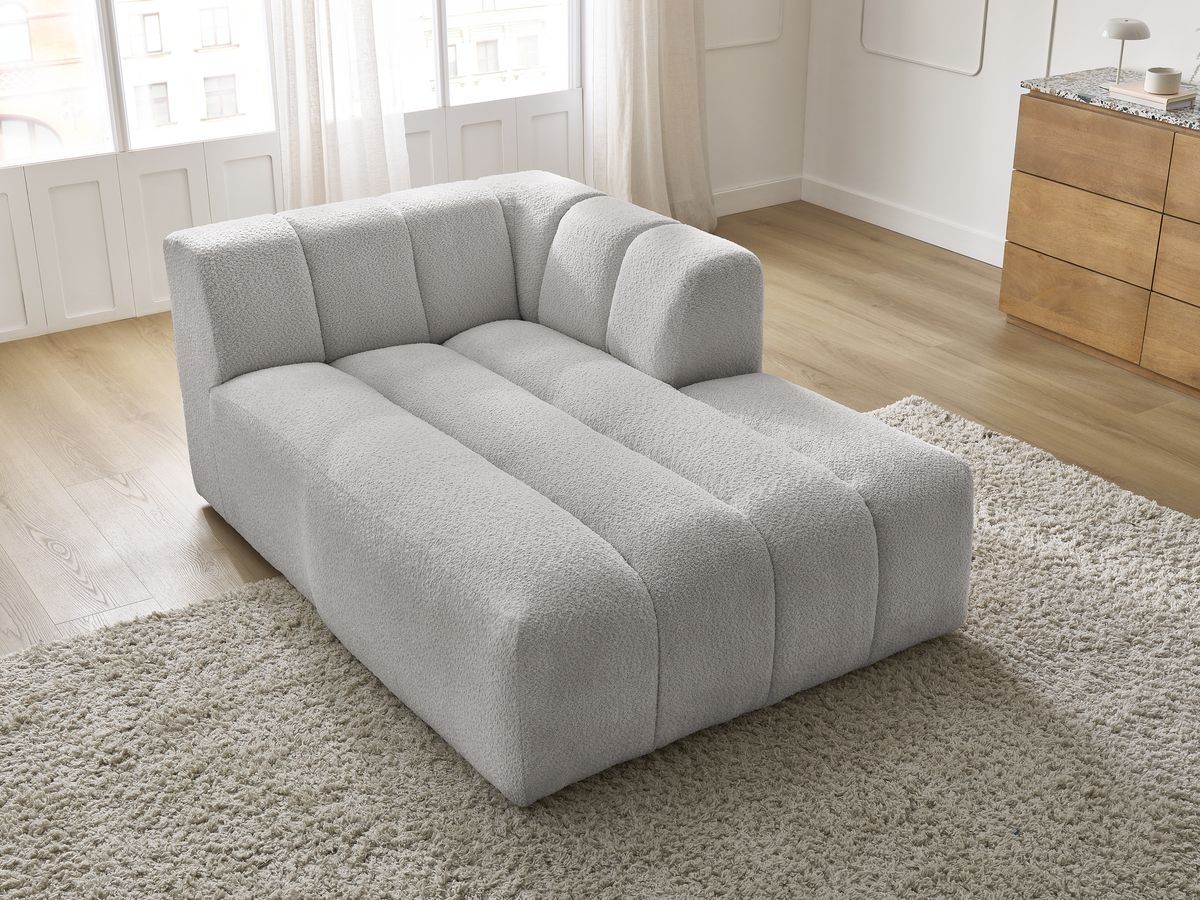 Chaise longue voor modulaire bank ANNECY badstof