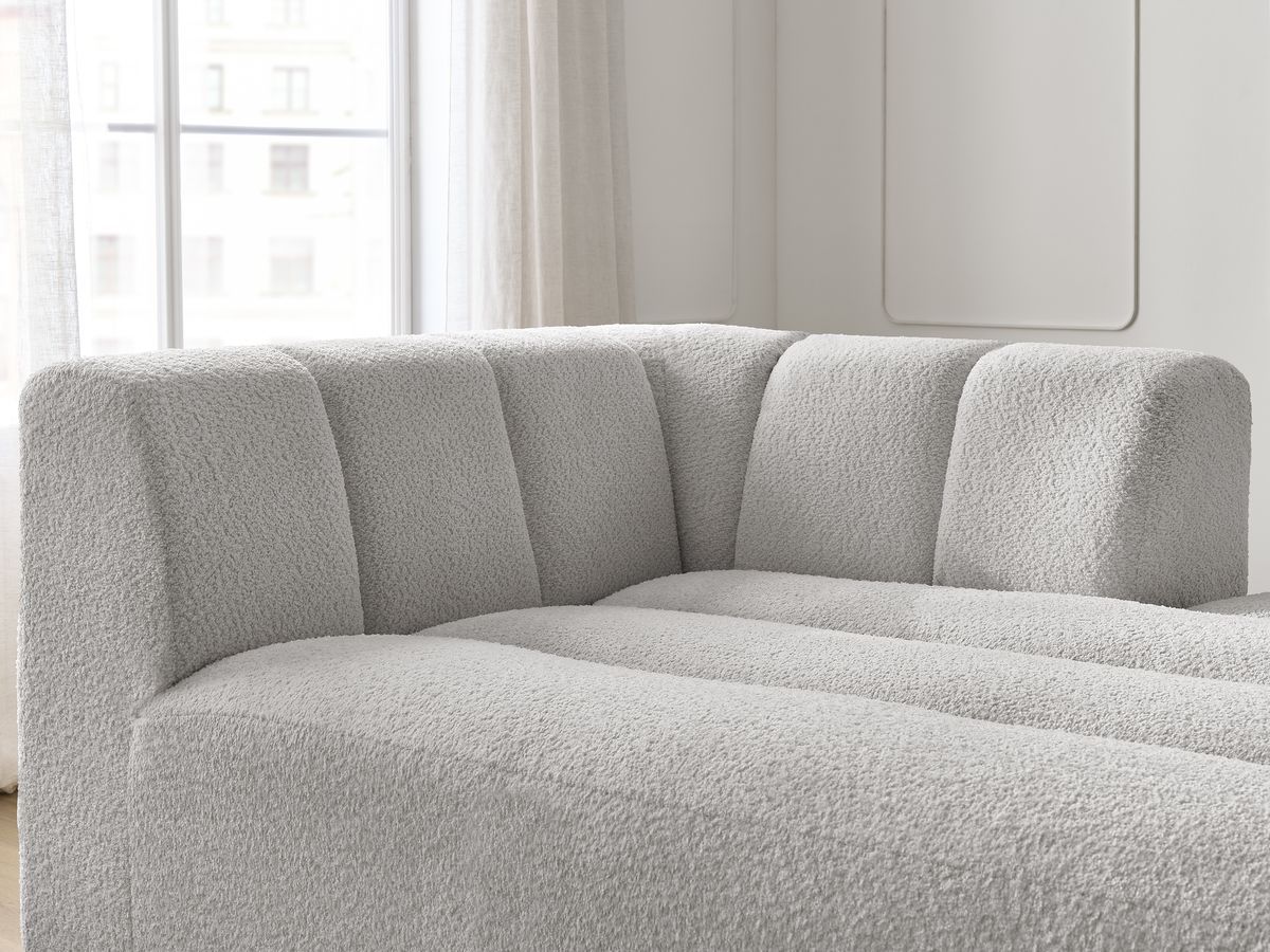 Chaise longue voor modulaire bank ANNECY badstof