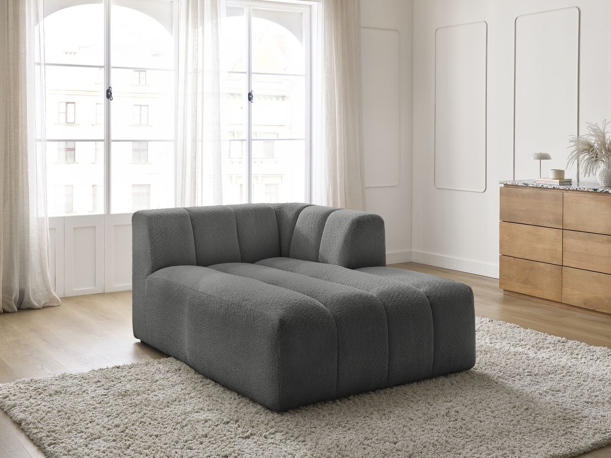 Chaise longue voor modulaire bank ANNECY badstof