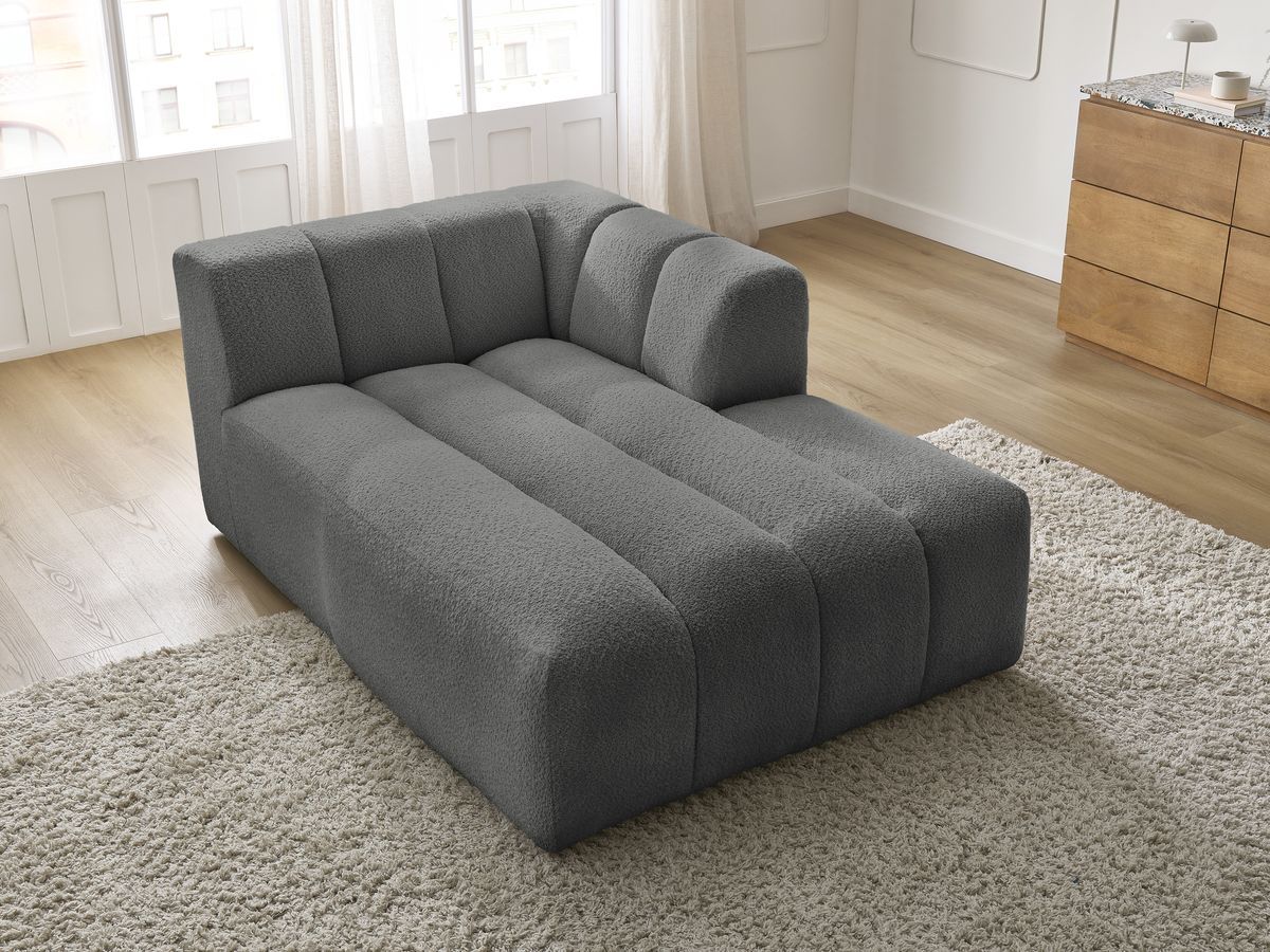 Chaise longue voor modulaire bank ANNECY badstof