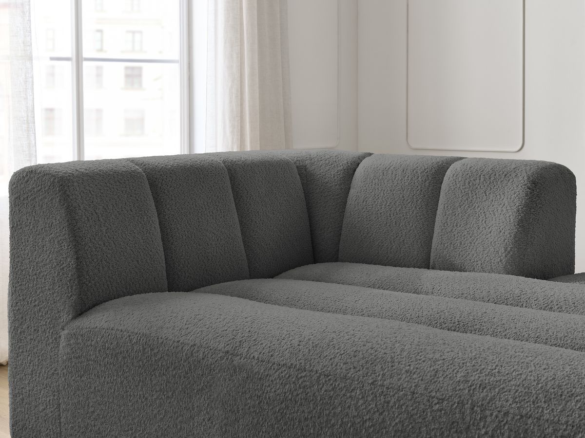 Chaise longue voor modulaire bank ANNECY badstof