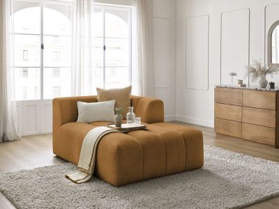 Méridienne pour canapé modulable ANNECY tissu bouclette