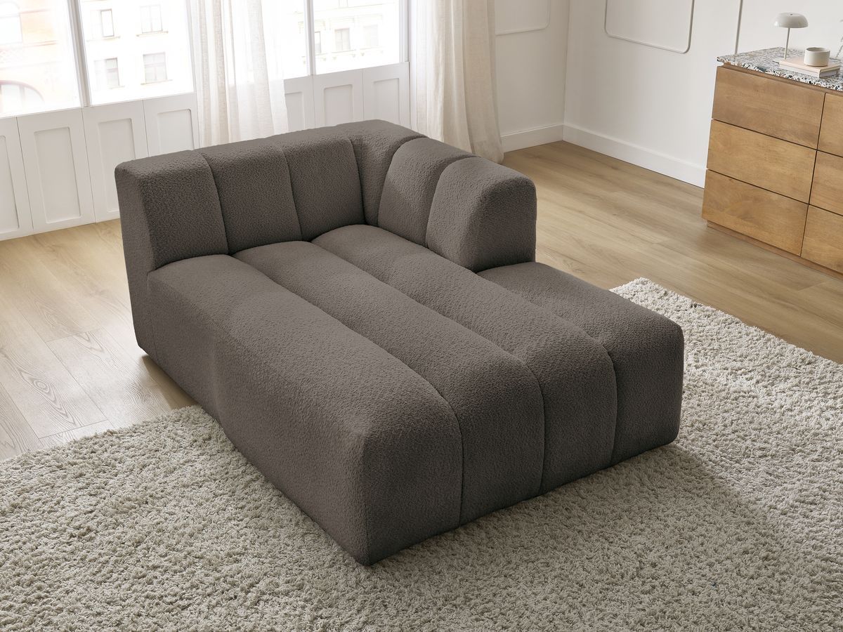 Chaise longue voor modulaire bank ANNECY badstof
