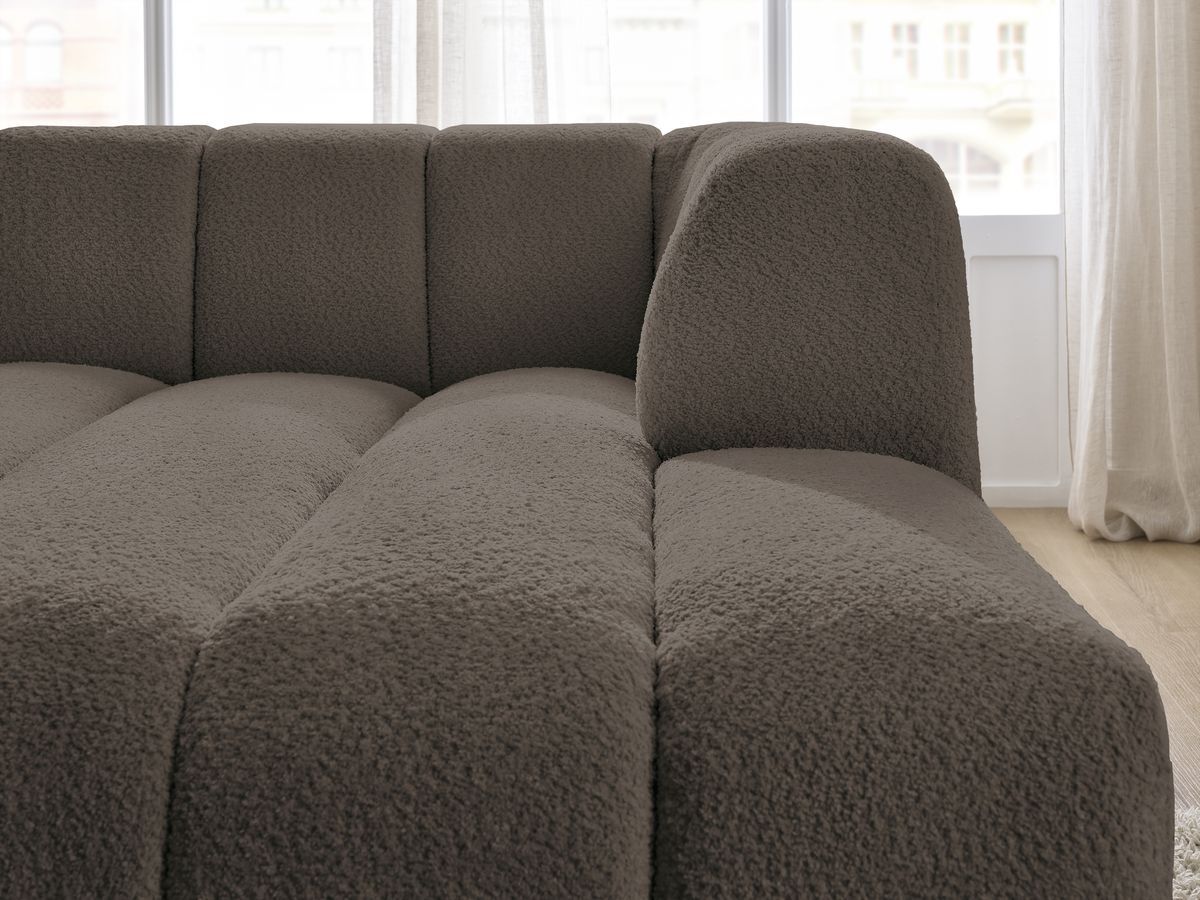 Chaise longue voor modulaire bank ANNECY badstof