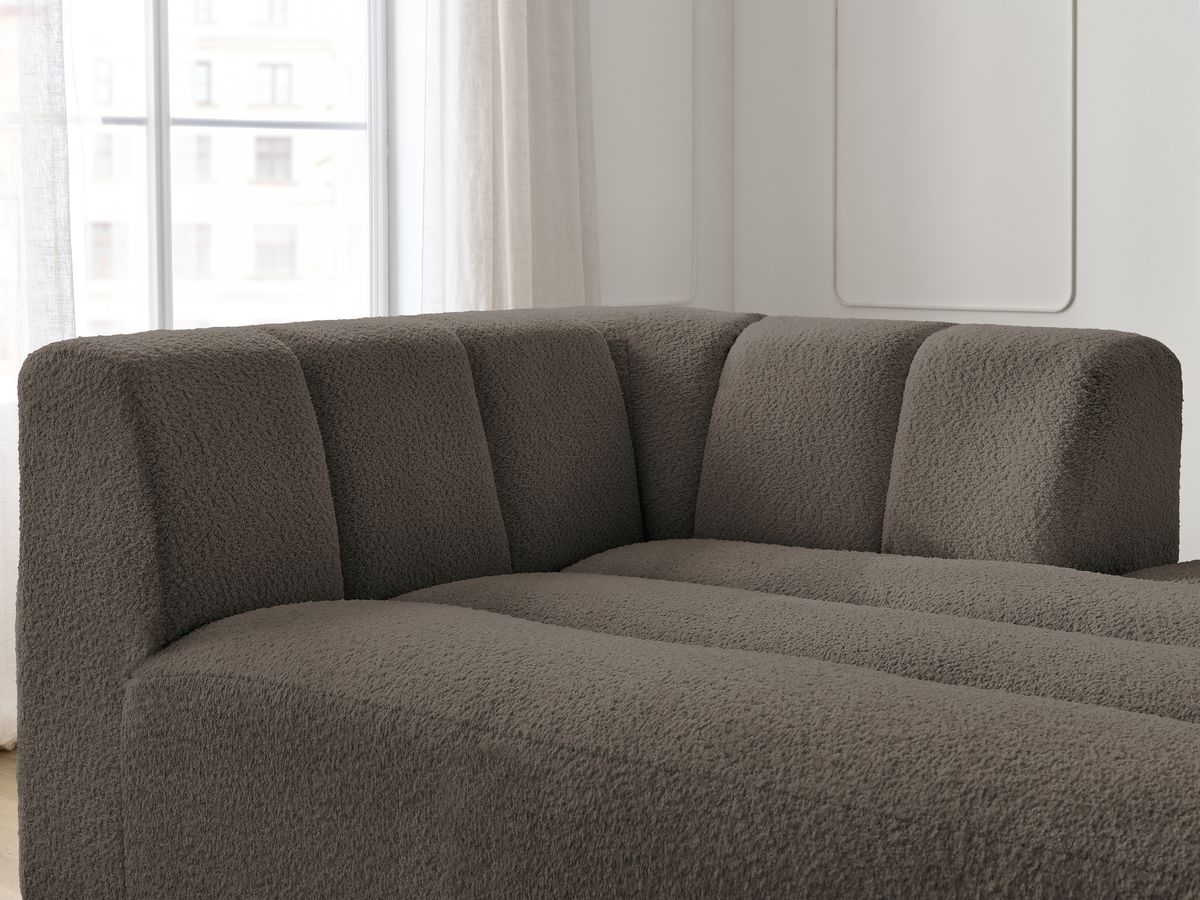 Chaise longue voor modulaire bank ANNECY badstof