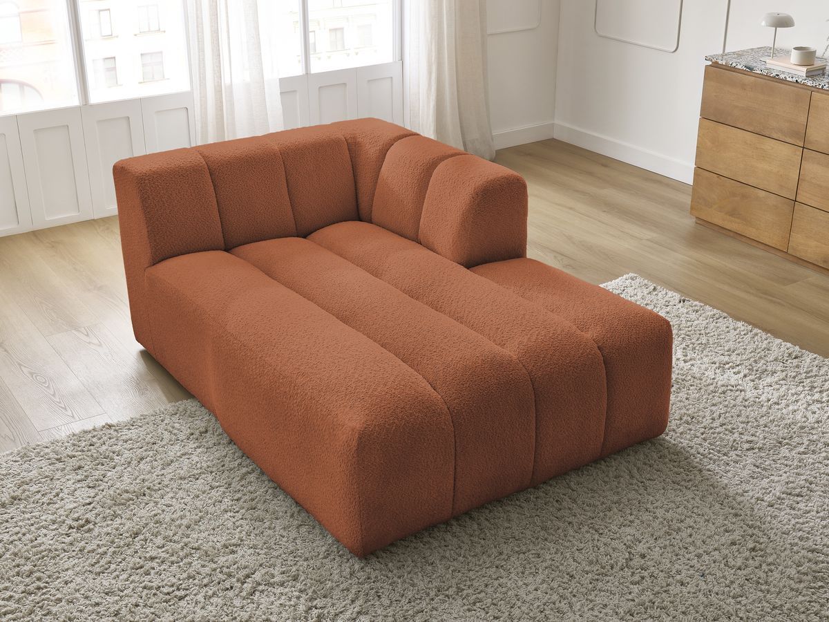 Chaise longue voor modulaire bank ANNECY badstof