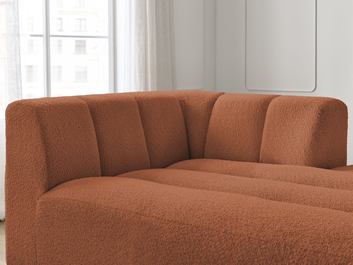 Chaise longue voor modulaire bank ANNECY badstof