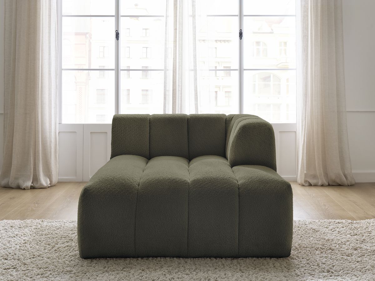 Méridienne pour canapé modulable ANNECY bouclette vert — vue 5