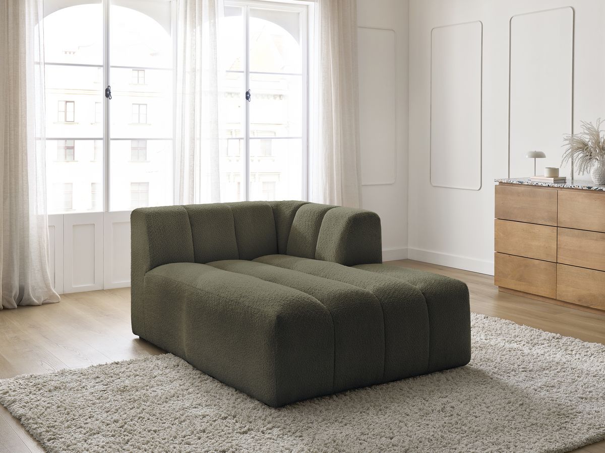 Chaise longue voor modulaire bank ANNECY badstof
