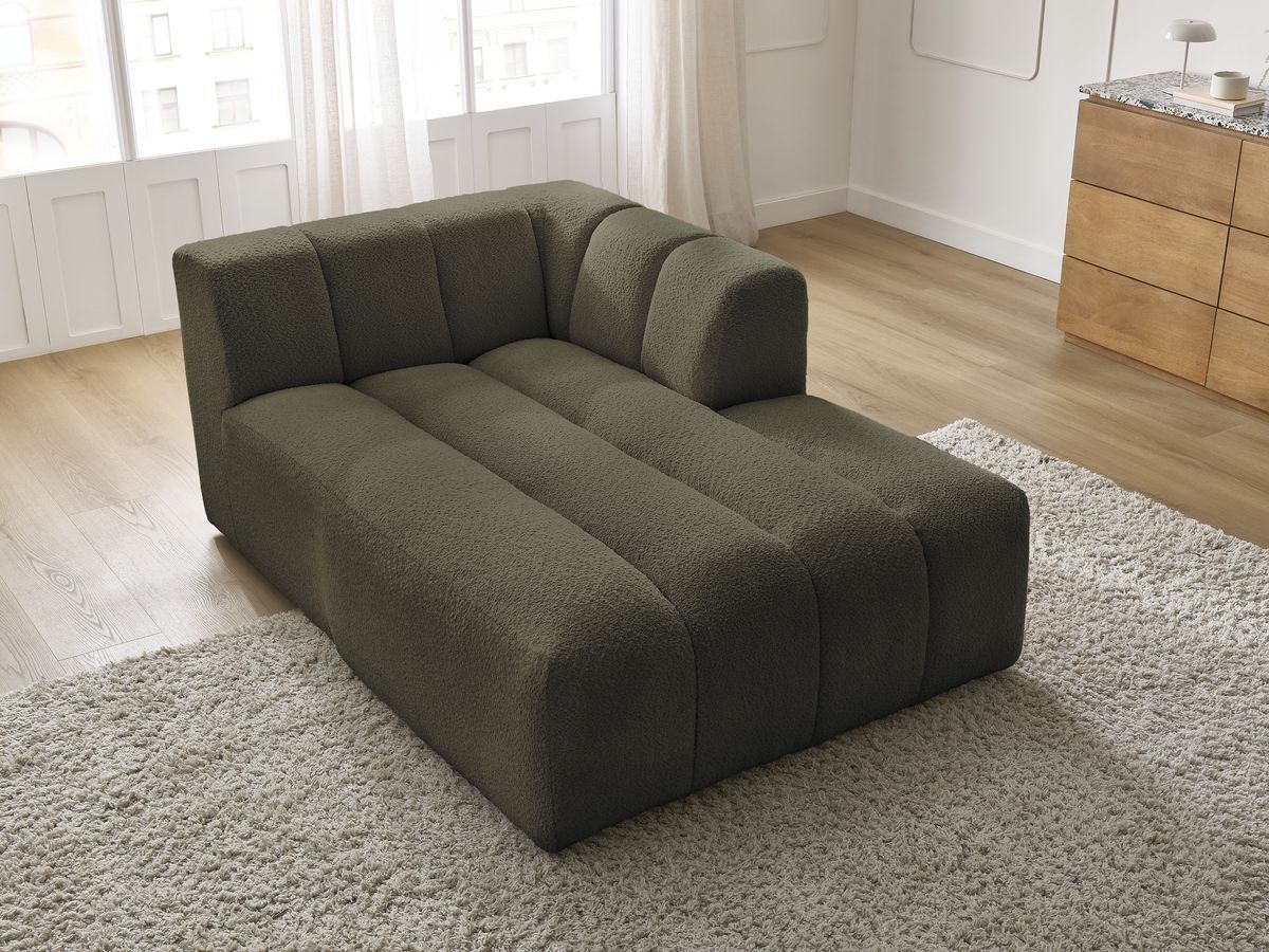 Chaise longue voor modulaire bank ANNECY badstof