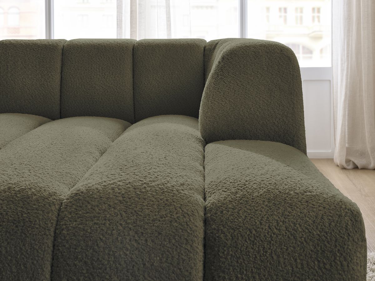 Chaise longue voor modulaire bank ANNECY badstof