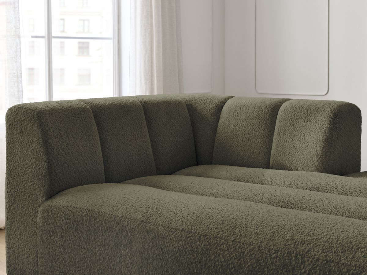 Chaise longue voor modulaire bank ANNECY badstof