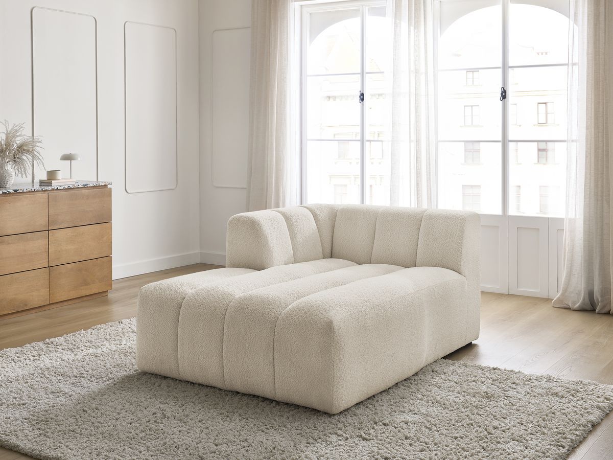 Chaise longue voor modulaire bank ANNECY badstof