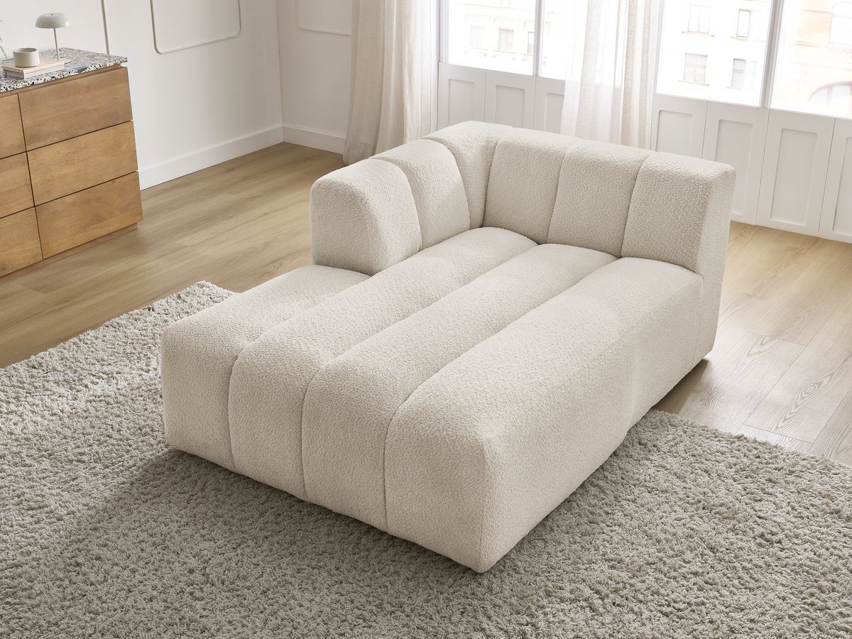 Chaise longue voor modulaire bank ANNECY badstof
